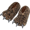 Miniatyrbillede 1 af 6: Leopard Print Mænds Søde Plys Pote Hjemmesko