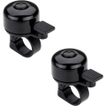 Miniatyrbillede 1 af 5: 2 stk. cykelklokke i aluminium (sort)