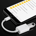 Pikkukuva 6 / 9: iPhone Sovitin USB:hen – USB 2.0 Naaras ja Lightning – OTG White
