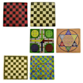 Miniatyrbillede 2 af 4: 6-i-1 Resespel / Sällskapsspel - Schack / Backgammon / Fia m.m. Multicolor