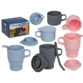 Miniatyrbilde 1 av 9: Silikonmugg med Sugrör / Hopfällbar Resemugg - Silikon Mugg Multicolor