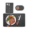 Pikkukuva 5 / 5: Tallriksunderlägg Filt 18-delar - Place mats, bestickpåse & glasunderlägg