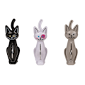 Miniatyrbild 2 av 5: 3-Pack - Påsklämma - Klämmor till Påse - Katt multifärg