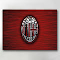 Miniatyrbillede 1 af 5: Lærredsbillede / Lærredstryk - AC Milan - 40x30 cm - Lærred Multicolor