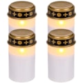 Miniatyrbilde 1 av 4: 4-Pak - Gravlys LED / Lys - Lys til Graver 1200 timer White 4-Pack