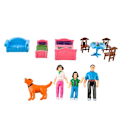 Miniatyrbillede 7 af 9: Dukkehus / Legetøjshus til Børn - Med møbler & familie Multicolor