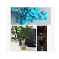 Miniatyrbillede 9 af 10: 100 stk. Selvlysende Sten - Glow in the Dark Dekoration Blue