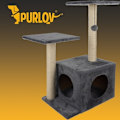 Miniatyrbilde 2 av 11: Kattemøbel / Klatrestativ / Klorepost for Katter - 71 cm Grey