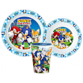 Miniatyrbillede 1 af 2: Sonic the Hedgehog serviset, mikropolymer-set med kopp 260 ml