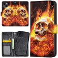 Miniatyrbilde 1 av 2: iPhone 15 Plus - Lommebok Deksel Burning Skull