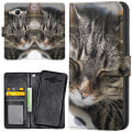 Miniatyrbillede 1 af 2: Samsung Galaxy J3 (2016) - Mobilcover/Etui Cover Sovende Kat