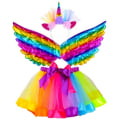 Miniatyrbild 1 av 7: Enhörning Maskeraddräkt för Barn - Unicorn - 3-delar multifärg