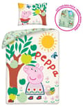 Peppa Pig sängöverkast med Träd 140×200 cm, 70×90 cm