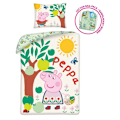 Pikkukuva 1 / 2: Peppa Pig sängöverkast med Träd 140×200 cm, 70×90 cm