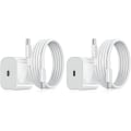Miniatyrbillede 1 af 3: Oplader til Samsung - Hurtiglader 25W USB-C - Adapter+Kabel 2m White 2-Pack Samsung 25W