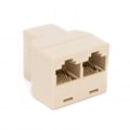 Miniatyrbillede 1 af 3: RJ45 Splitter - Ethernet Grenstik Beige