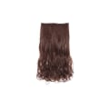 Miniatyrbillede 2 af 2: Clip-on Hair Extensions - Krøllet & Glatt Hår - 70 cm DarkBrown one size