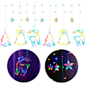 Pikkukuva 1 / 8: LED-rengardinlampor 2,5m 138 LED flerfärgade