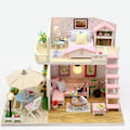 Miniatyrbillede 1 af 5: Dockhus / Dockskåp - Leksakshus för Barn - Med möbler