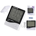Miniatyrbillede 1 af 7: Hygrometer Termometer Fuktighetsklocka HTC-2