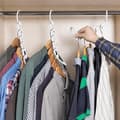 8-Pack - Hängare / Klädhängare - Organizer Vit