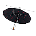 Miniatyrbillede 10 af 10: Paraply fällbart paraply automatisk svart unisex elegant stor anständig
