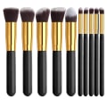Miniatyrbillede 2 af 5: 10-Pak - Makeupbørster Sæt - Makeupbørster Black