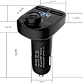 Miniatyrbillede 2 af 7: FM-Sändare USB Bluetooth Adapter via Cigarettändaruttag