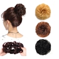 Pikkukuva 1 / 2: Scrunchie-hiuslisäke / Hiusharja / Hiusdonut - Valitse väri Black Svart