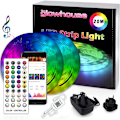 Miniatyrbilde 1 av 6: LED-Strip Lights med RGB / Lyslenke / LED-liste - 20 meter Multicolor