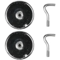 Miniatyrbilde 2 av 4: 2-Pak - Magnet med Krok / Magnetkrok - 12kg Black