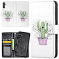 Miniatyrbilde 1 av 2: Samsung Galaxy S24 FE - Lommebok Deksel Happy Cactus