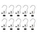 Pikkukuva 1 / 9: 10-Kpl - Koukku Puristimella / Ripustin - Vaateripustin Silver