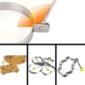 Miniatyrbilde 4 av 7: 2-Pak - Eggform / Form til Egg Silver Cirkel