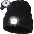 Vintermössa med LED - Svart USB, 3 ljuslägen