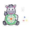 Miniatyrbillede 7 af 7: Kardborre dart spel säkert dart mål zebra