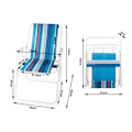 Miniatyrbilde 7 av 10: Strandstol / Solstol - Stol till Strand - Hopfällbar Multicolor