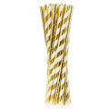 Pikkukuva 1 / 2: Guld Papperssugrör i Färgmix, 24-pack
