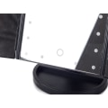 Miniatyrbilde 6 av 6: 3-i-1 Sminkespeil LED - Speil for Sminke - Sminkebord Black
