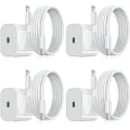 Miniatyrbilde 1 av 3: Lader for iPhone - Hurtiglader - Adapter + Kabel 20W USB-C White 4-Pack iPhone