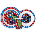 Miniatyrbild 1 av 2: Avengers Army middagset, mikropolymerset, med glas 260 ml