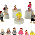 Miniatyrbillede 1 af 6: Dockor dockor till dockhusfamiljen 6 st.