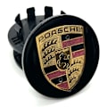 Pikkukuva 2 / 5: 4 Kpl - Porsche Keskikapselit / Pyörännapa Embleemi - Auto 75 mm Svart