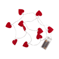 Pikkukuva 3 / 4: Valosarja Sydämet / LED-sarja - 120 cm - Punaiset Sydämet Red