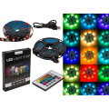 Miniatyrbilde 1 av 9: LED-Strip Lights med RGB / Lyslenke / LED-list - 5 meter Multicolor