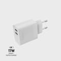 FIXED Hemladdare 2xUSB-A 17W Vit
