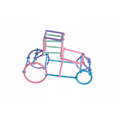 Miniatyrbillede 7 af 11: Blocks - straws - construction figures - 1000 pcs Multicolor