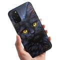 Deksel / Mobildeksel til Samsung Galaxy S20 - Svart Katt