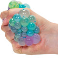 Miniatyrbillede 2 af 3: Stressbold / Klemmebold i Net – Regnbuefarvet Multicolor