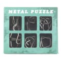6-Pack - Metallpussel Set - Pussel - Tankespel / Hjärngympa Silver